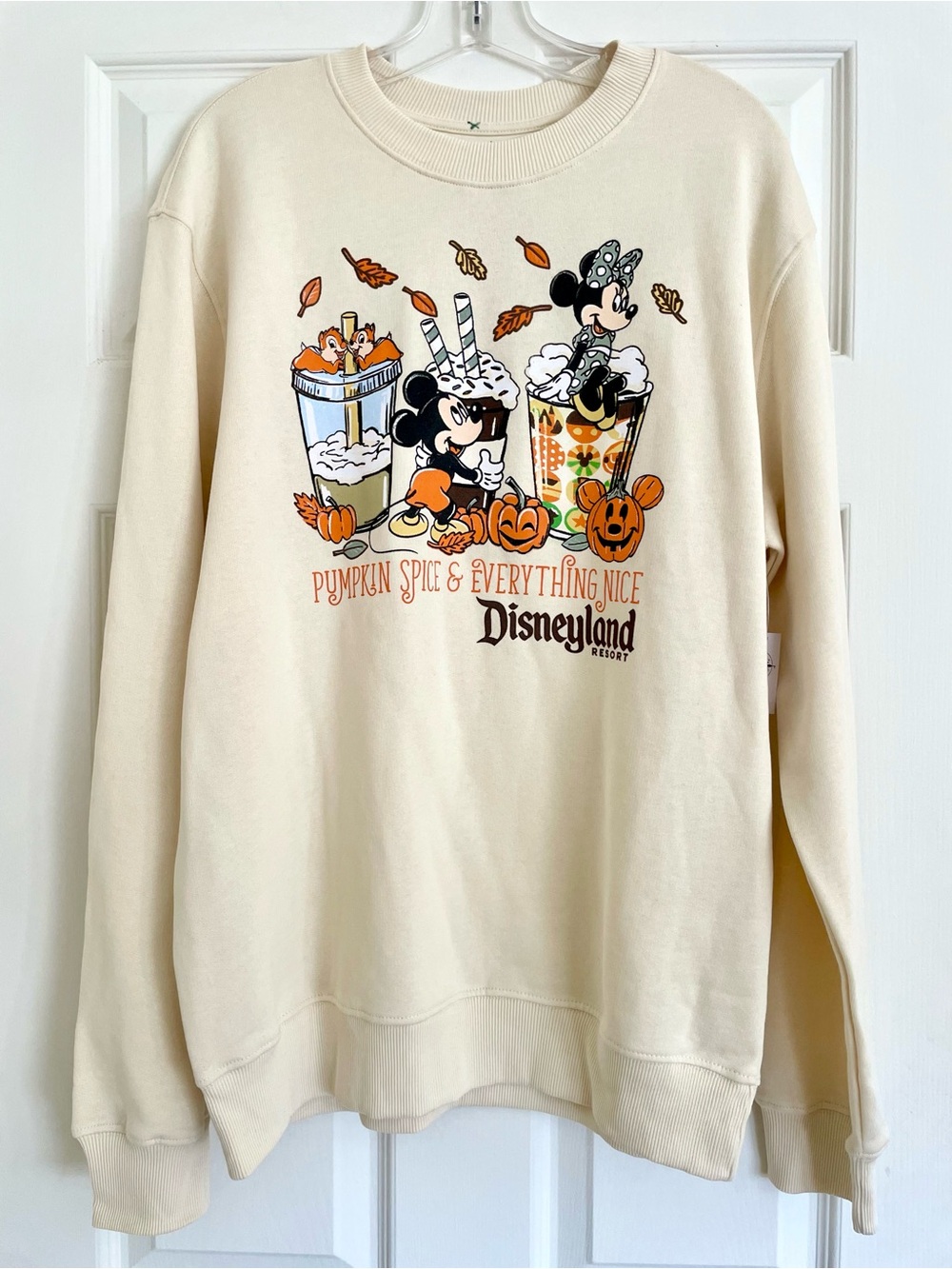 Disney Parks Disneyland Pumpkin Spice Mickey & Minnie Graphic Sweatshirt